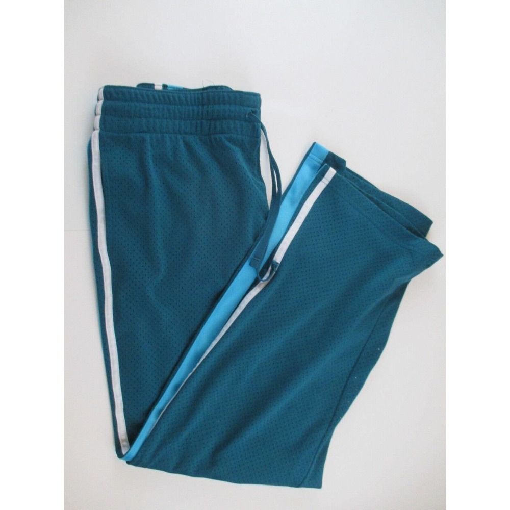 Danskin Now M 8-10 Jogger Athletic Teal Green Stripped Women